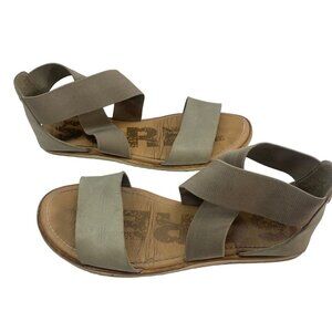 SOREL Women Sandals Size 8 Gray Ella Ankle Strap Slip On Casual Beach Summer